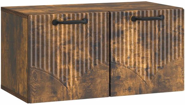 vidaXL Wandmontierter TV-Schrank Geräucherte Eiche 59,5 x 31 x 30 cm 899050