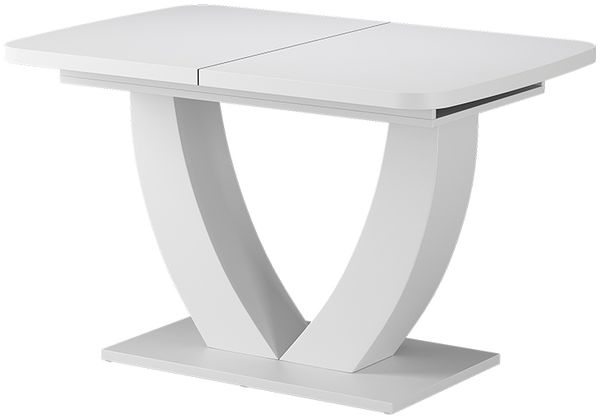 Esstisch Fenaro Weiß 120 x 80 cm ausziehbar Vicco