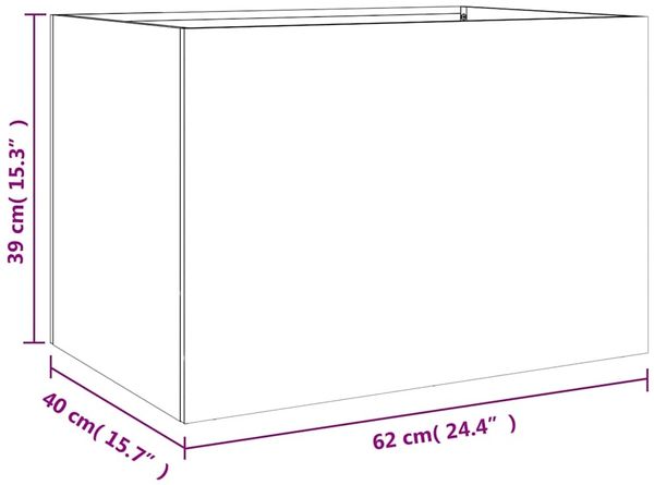 vidaXL Pflanzkübel Silbern 62x40x39 cm Verzinkter Stahl 841600 Bild 12