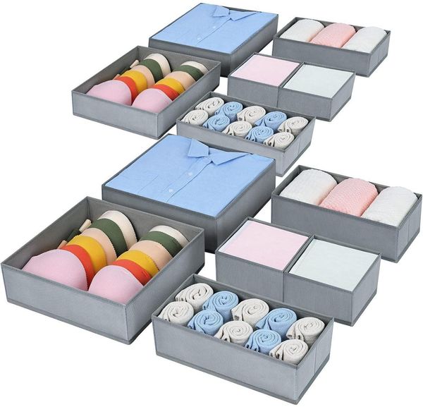 Schrank Organizer 12tlg Stoff Faltbare Aufbewahrungsbox Unterwäsche