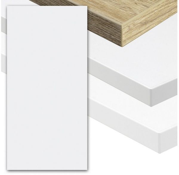 boho office® Schreibtischplatte, Tischplatte in Lichtgrau - 120x80 cm - 25mm stark - pflegeleicht