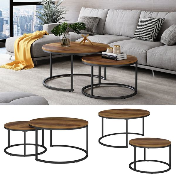Couchtisch-Set Montreal Holz 77 x 40 cm 2 Teile Vicco Bild 2
