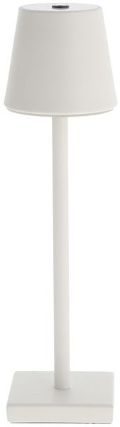 LED Tischleuchte, weiß, Touchdimmer, Akku, USB, H 38 cm