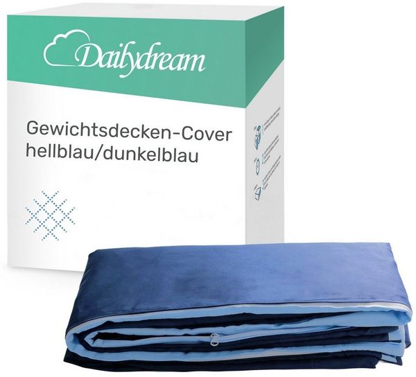 Dailydream Gewichtsdecke Ersatzbezug für Gewichtsdecke, premium Baumwolle, waschbar, Füllung: ohne Füllung, Ersatzbezug aus hochwertiger Baumwolle und Eckbändern