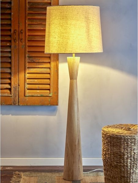 CREATIVE COLLECTION Leonor Stehlampe Natur Gummibaumholz