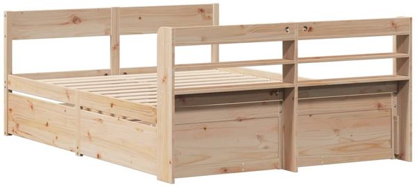 vidaXL Massivholzbett ohne Matratze 135x190 cm Kiefernholz 3307137 Bild 8