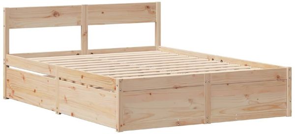 vidaXL Massivholzbett ohne Matratze 135x190 cm Kiefernholz 3307137 Bild 5