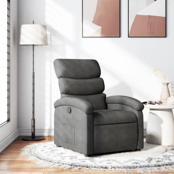 vidaXL Relaxsessel Dunkelgrau Stoff 371690