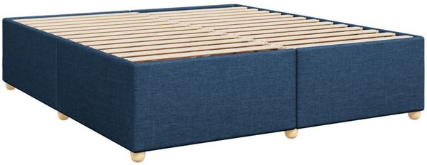vidaXL Boxspringbett mit Matratze Blau 200x200 cm Stoff 3291386 Bild 8