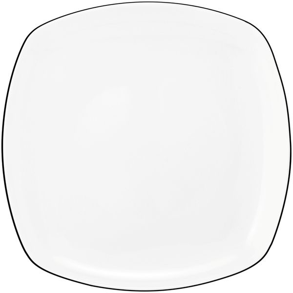 Seltmann Weiden Lido Black Line Frühstücksteller eckig 20 cm