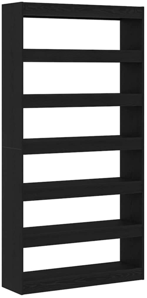 vidaXL Bücherregal Schwarz Holzwerkstoff 3333932