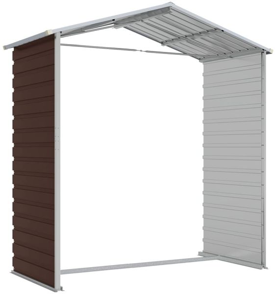vidaXL Gerätehaus Braun 191x130x198 cm Verzinkter Stahl 3188264 Bild 9