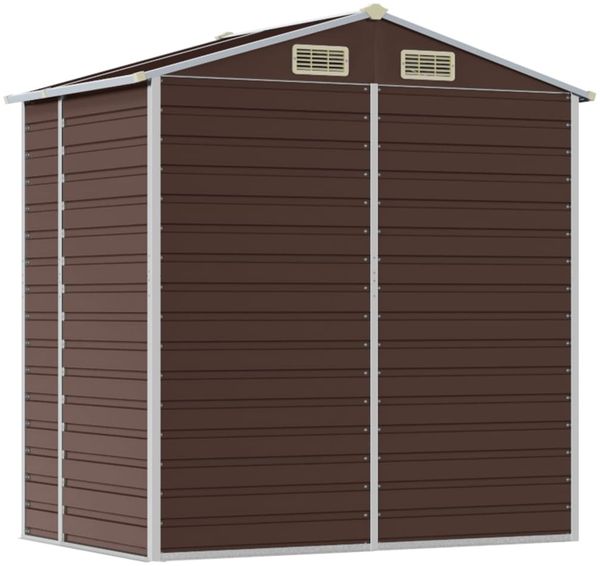 vidaXL Gerätehaus Braun 191x130x198 cm Verzinkter Stahl 3188264 Bild 7