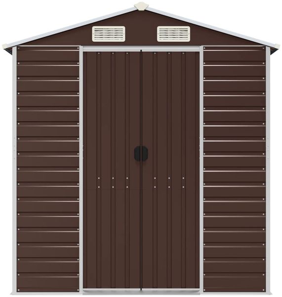 vidaXL Gerätehaus Braun 191x130x198 cm Verzinkter Stahl 3188264 Bild 4