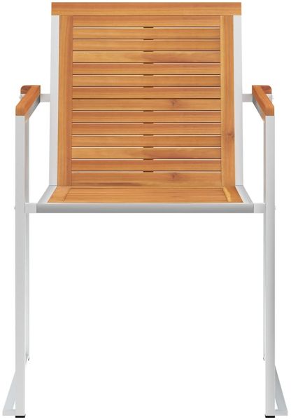 vidaXL Gartenstühle mit Kissen 2 Stk. Massivholz Akazie und Stahl 3061492 Bild 5