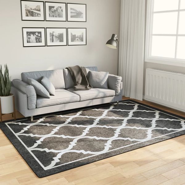 vidaXL Teppich Waschbar Schwarz und Weiß 160x230 cm 136606