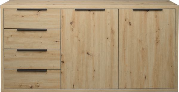Sideboard >Clyde< in asteiche Dekor - 180x90x45cm (BxHxT)