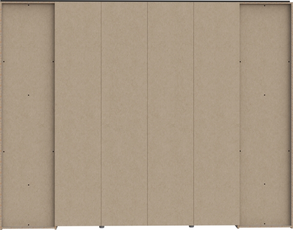 FORTE Jabim Kleiderschrank mit LED Beleuchtung, Holzwerkstoff, Braun/Schwarz, 279,4 x 214,9 x 64 cm Bild 8