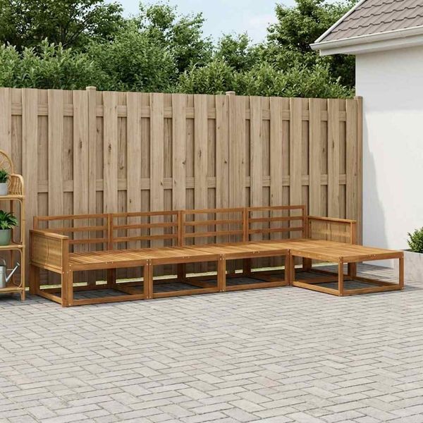 vidaXL Outdoor-Sofagarnitur 5 pcs Natur Massivholz Akazie 3382487