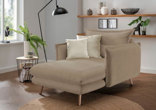 INOSIGN Loveseat Lazio, moderner Sessel mit einer bequemen Polsterung, 2 Stk. Zierkissen
