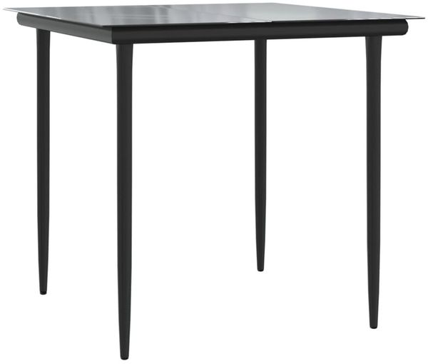 vidaXL 3-tlg. Garten-Essgruppe mit Kissen Schwarz Poly Rattan 3212310 Bild 3