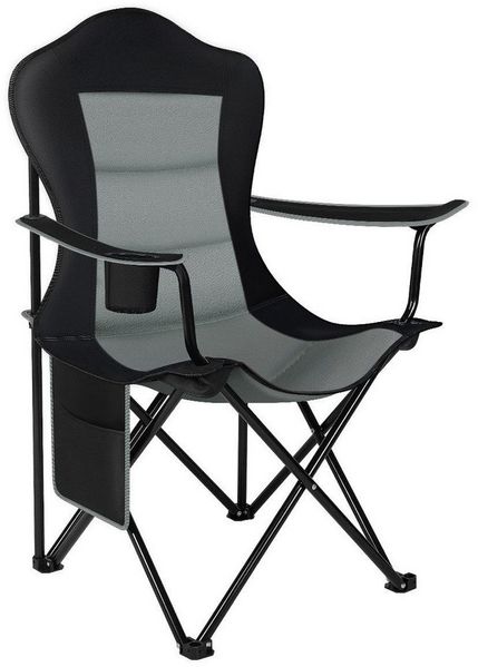Woltu Campingstuhl (1 St), Klappbar, leicht, mit Lehne Getränkehalter