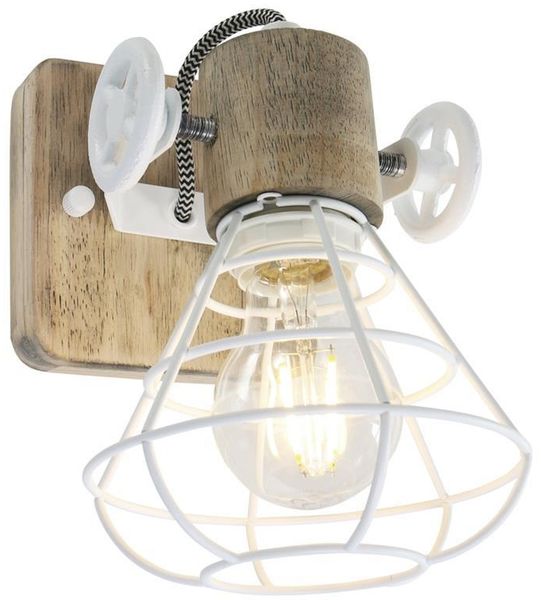 Wandlampe, Metall Holz, Spots beweglich, GUERNSEY