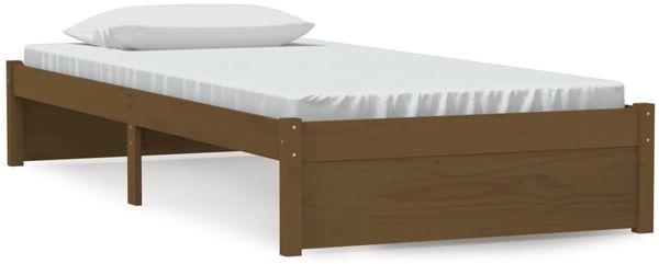 Einzelbetten, Betten für Erwachsene, Massivholzbett Honigbraun 90x200 cm de659
