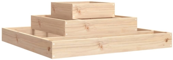 vidaXL Pflanzkübel 80x80x27 cm Massivholz Kiefer 823864