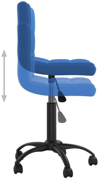 vidaXL Bürostuhl Drehbar Blau Samt [334360] Bild 6