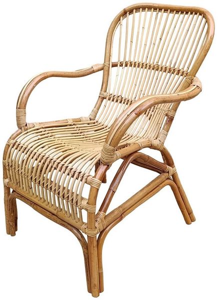 Rattani Rattanstuhl Rattansessel/Rattanstuhl Sidney, Rattan naturbelassen Relexsessel, Relexsessel mit aussergewöhnlichen Sitzgefühl.