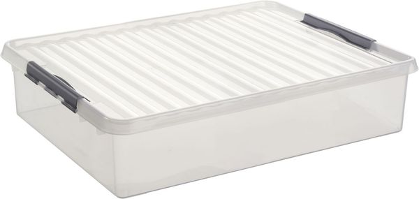 Sunware Bettbox Q-Line 60 l transparent 80 x 50 x 18 cm Aufbewahrungsbox Bild 3
