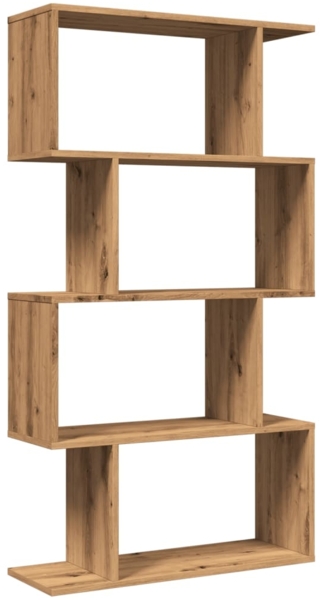 vidaXL Raumteiler-Bücherregal 4 Böden Artisan-Eiche 70x24x129 cm 858110