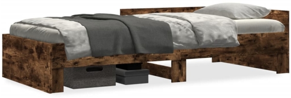 vidaXL Bettgestell ohne Matratze Räuchereiche 75x190 cm Holzwerkstoff 849597