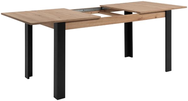 Calicosy 'TOLOSA' Ausziehbarer Esstisch von 150 bis 200 cm Eiche und Schwarz - Helles Holz Bild 5