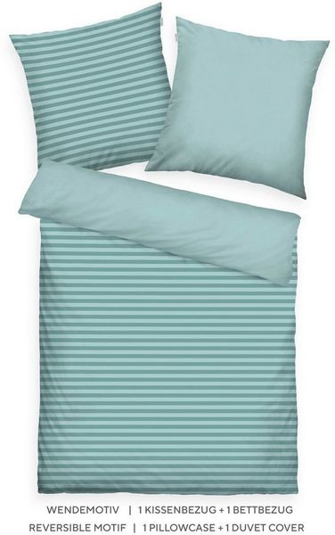 TOM TAILOR HOME Bettwäsche MEDIUM STRIPES in Gr. 135x200cm, 155x220cm oder 200x220cm, Renforcé, 2 teilig, new bedroom, mit farbigem Markenreißverschluss