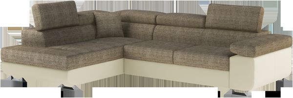 Eltap Anton Ecksofa, Stoff, Beige / Weiß, links Bild 3