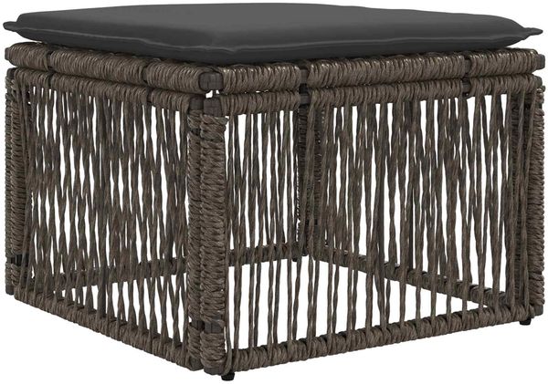 vidaXL Gartensofa-set 11 pcs Grau und Dunkelgrau Poly-Rattan 3435323 Bild 4