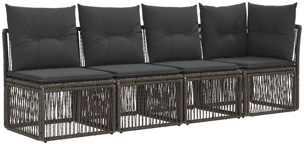 vidaXL Gartensofa-set 11 pcs Grau und Dunkelgrau Poly-Rattan 3435323 Bild 3