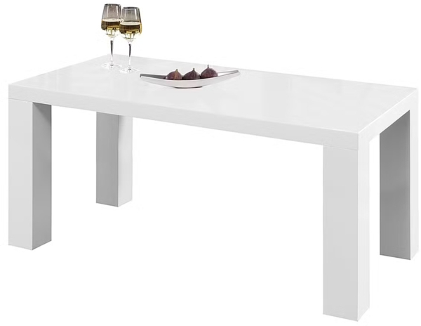 Esstisch 120/180/240x80 cm MDF Weiß