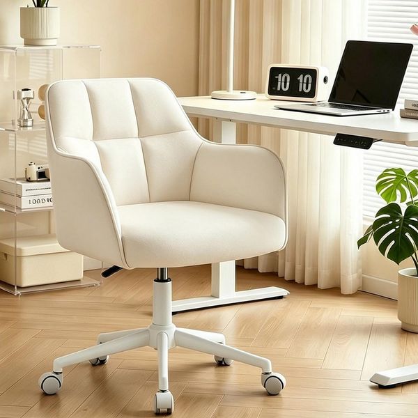 YOUDENOVA Bürostuhl mit Rollen, höhenverstellbarer, ergonomisch, 64x64x90cm (1 St), Höhenverstellbar & 360° Drehbar