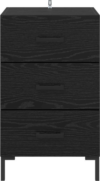 vidaXL Nachttisch Schwarz Eichen-Optik 40 x 40 x 66 cm Holzwerkstoff 882118 Bild 6