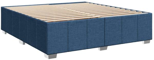 vidaXL Boxspringbett mit Matratze Blau 180x200 cm Stoff 3285497 Bild 4