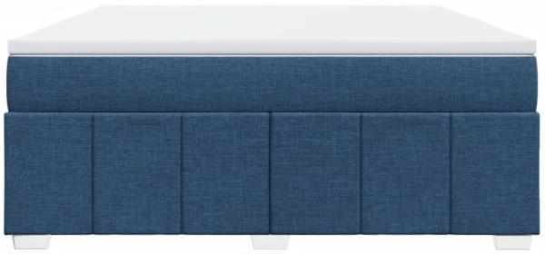 vidaXL Boxspringbett mit Matratze Blau 180x200 cm Stoff 3285497 Bild 3
