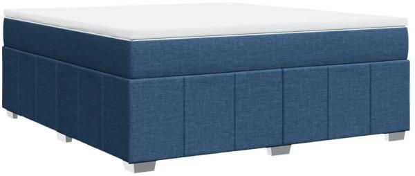 vidaXL Boxspringbett mit Matratze Blau 180x200 cm Stoff 3285497 Bild 8