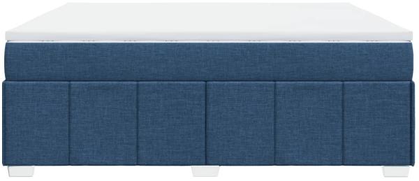 vidaXL Boxspringbett mit Matratze Blau 180x200 cm Stoff 3285497 Bild 7