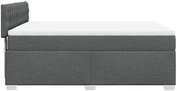 vidaXL Boxspringbett mit Matratze Dunkelgrau 160x200 cm Stoff 3288247 Bild 11