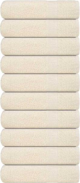 vidaXL Handtücher 10 Stk. Creme 50x100 cm 360 g/m² 100% Baumwolle 137000