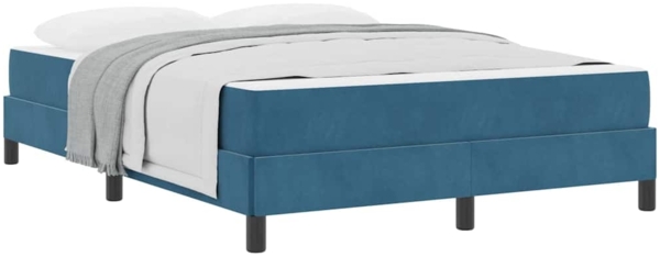vidaXL Boxspringbett mit Matratze Dunkelblau 160 x 200 cm Stoff 3398705 Bild 2