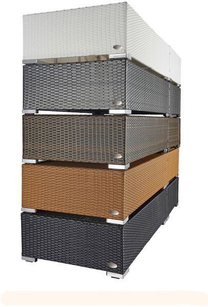 Sonnenliege Verona High mit Rollen und Auflage Creme-Weiss, Farbe Schwarz Bild 8
